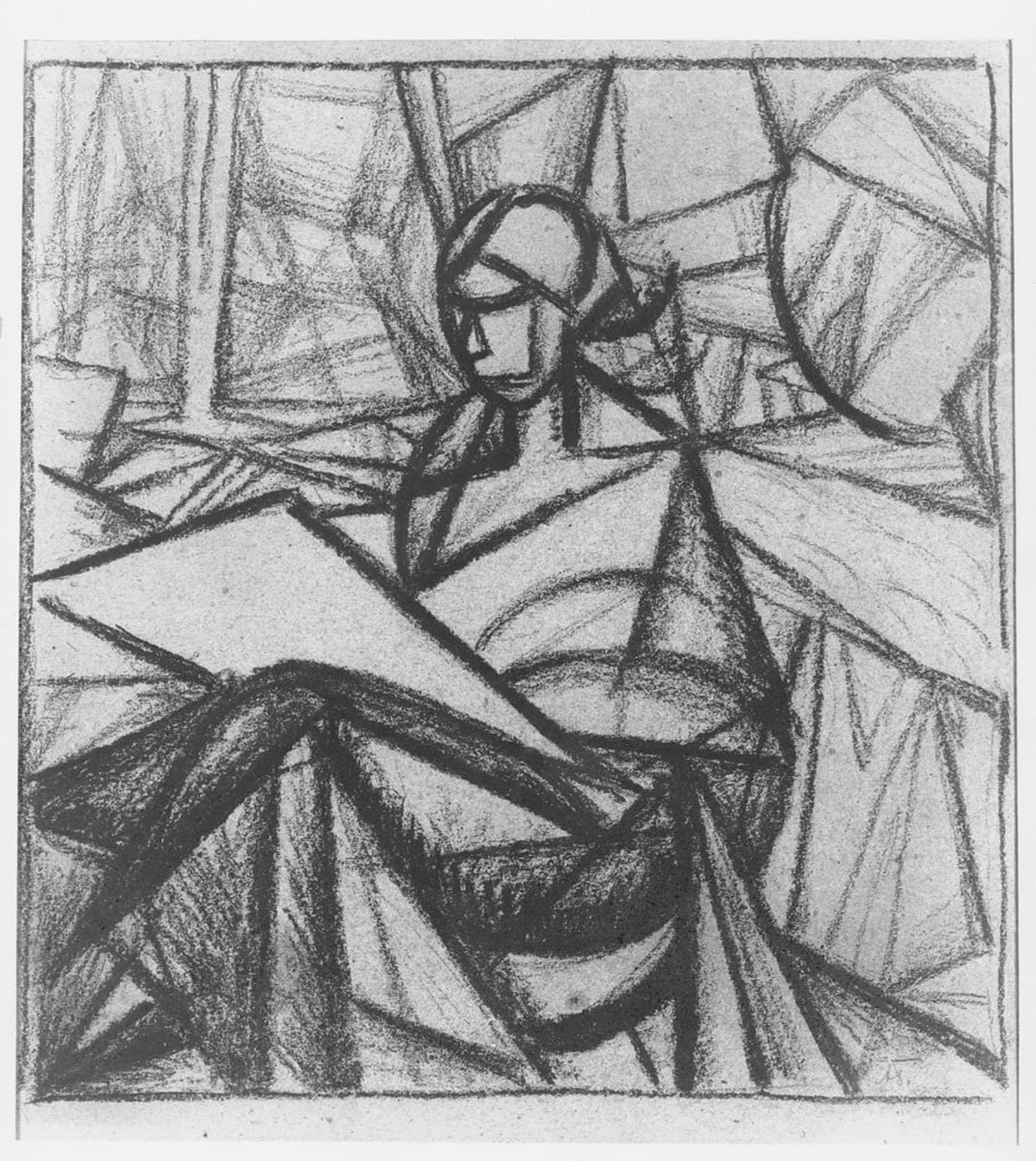Serendipitp No Frame Abstract Painting Mural Print Picture Wall Decor Painting Woman By Alexander Bogomazov Vintage Wall Artwork For Home Decor 60X90cm