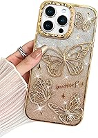 Vista 66 de BITOBE Diseñada para iPhone 16 Pro Max, Bonita Funda de Mariposa 3D Delgada con Chapado Brillante Reluciente de Lujo para Mujeres y Niñas Protectora