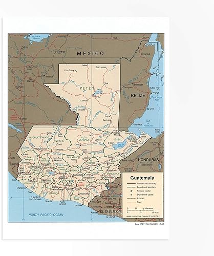 Miniatura 10 de HISTORIX Póster del mapa de Guatemala 2000 - Mapa de Guatemala - Póster de Guatemala de 24 x 30 pulgadas - Mapa de Guatemala - Arte de pared de