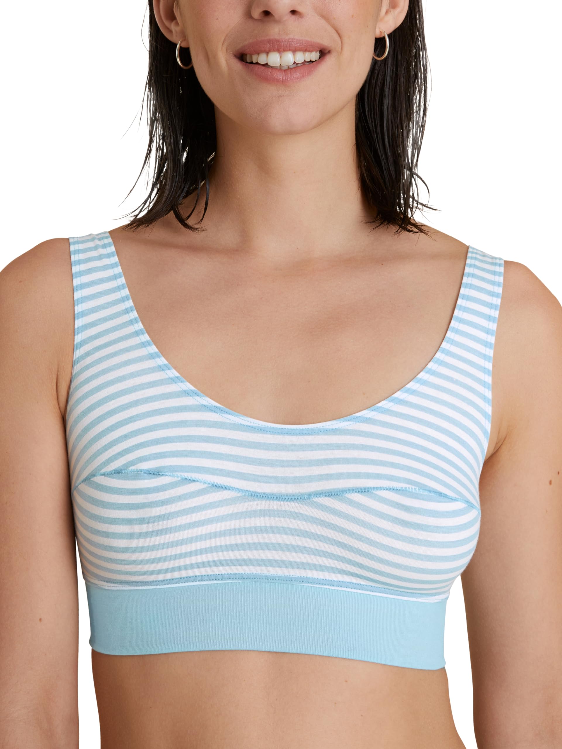 CALIDA Amalfi Journey Women's Bustier with Wide Soft Waistband, Cascade Blue, 36-38
