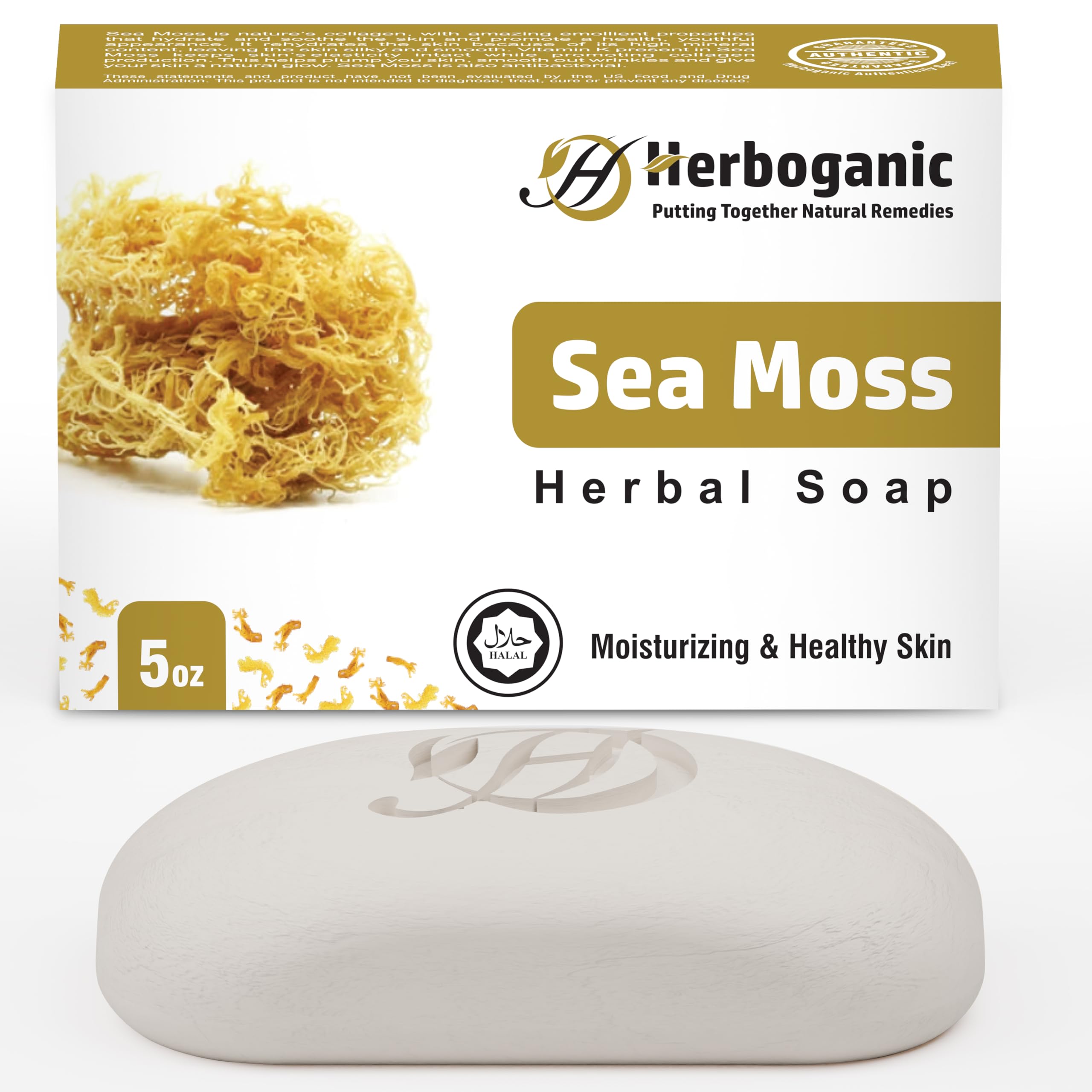 Unscented Seamoss Soap Bar Savon en barre de mousse d algue sans parfu