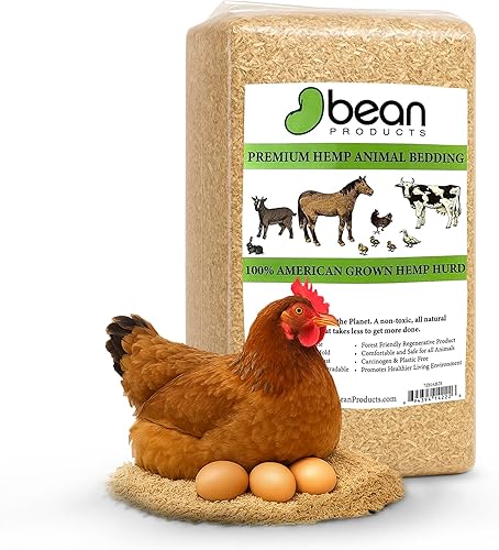 Ropa de cama de cáñamo para animales de 5 libras  25.5 litros de tierra natural, súper absorbente, libre de polvo, para tu caballo, pollo, conejo,