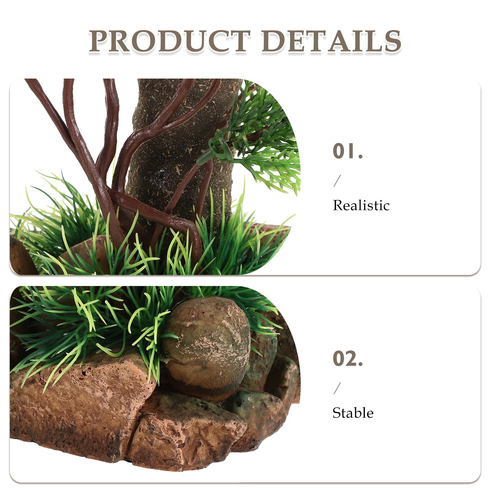 Ciieeo Plantas Artificiales para Acuario, decoración de bonsái, decoración de peceras Betta, Accesorios para paisajismo de acuarios.