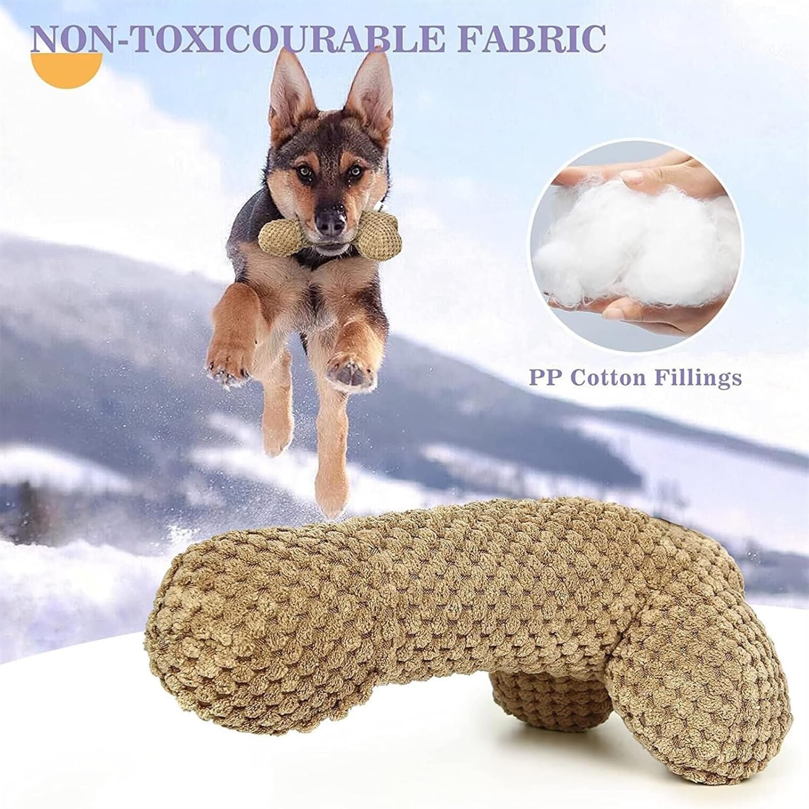Penis Bone Indestructible Dog Toy, Durable Sexy Stuffed Teething