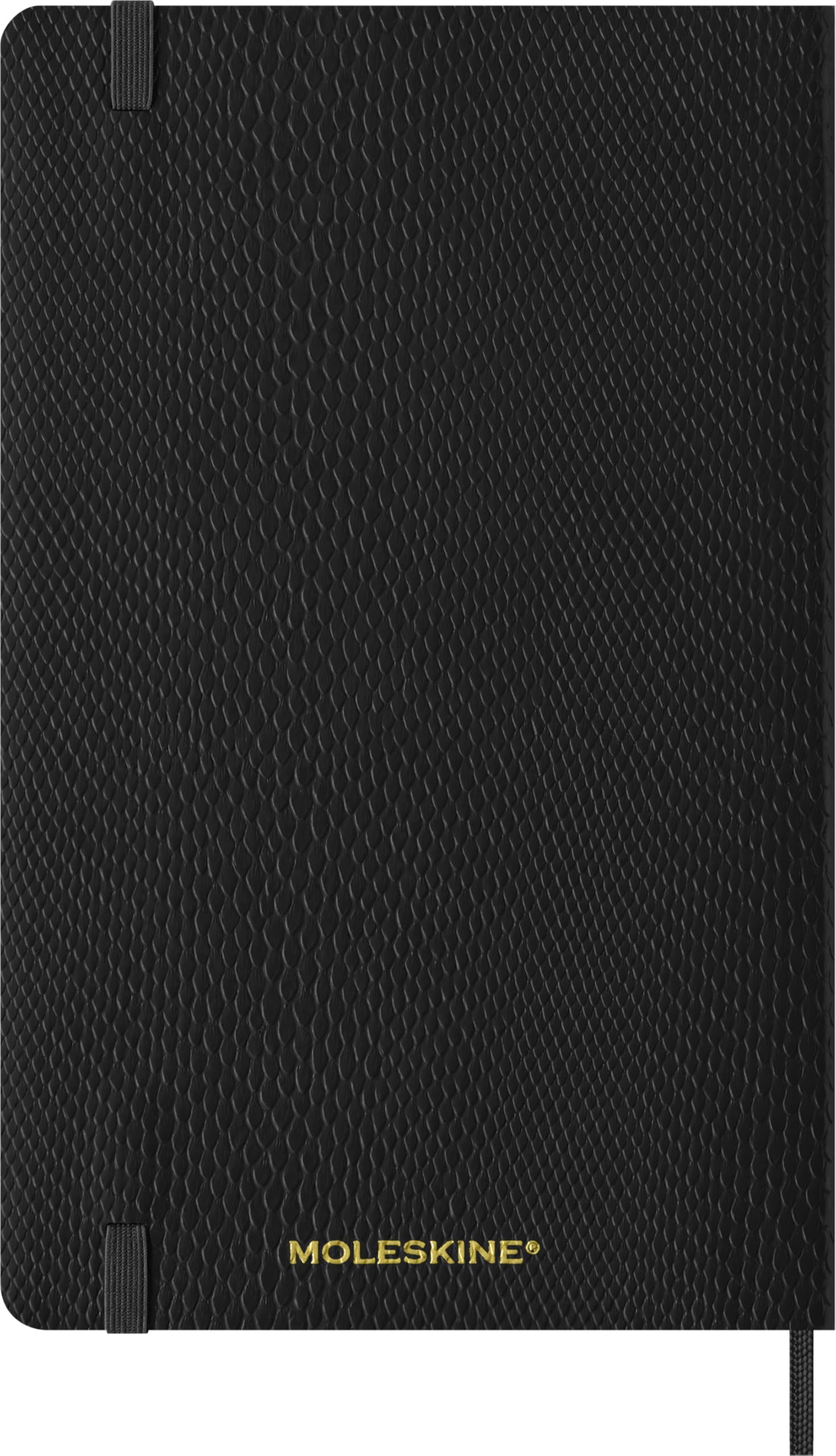 Moleskine Wochenkalender 2027, Precious and Ethical, 12-Monats-Planer mit Platz für Notizen, Veganes Softcover in Schlangenoptik und Geschenkbox, Format Large 13x21 cm, Schwarz