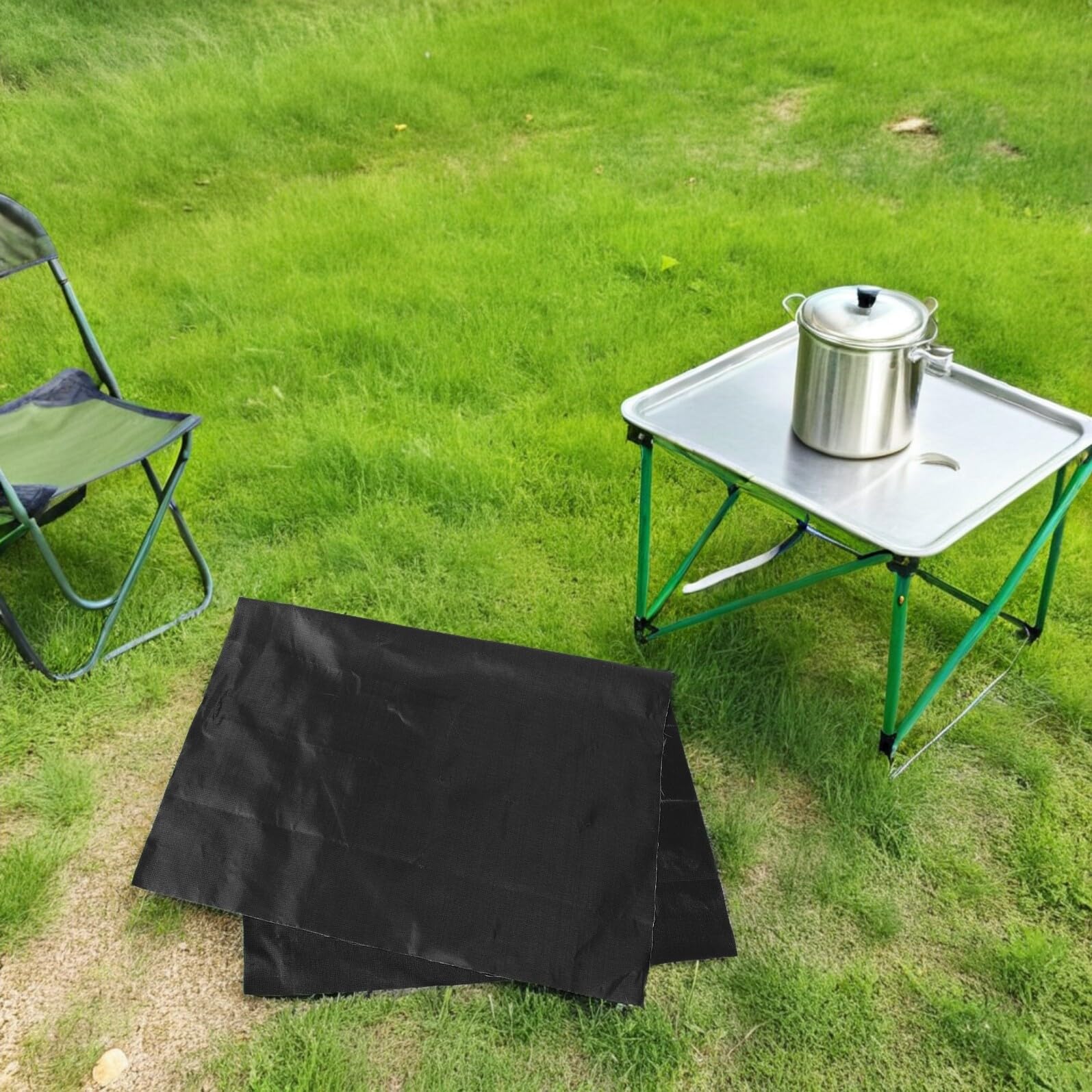 Toddmomy Estera para Fuego De Barbacoa De Protector De Suelo para Barbacoa Alfombrilla Ignífuga para Cocinar Al Aire Terrazas