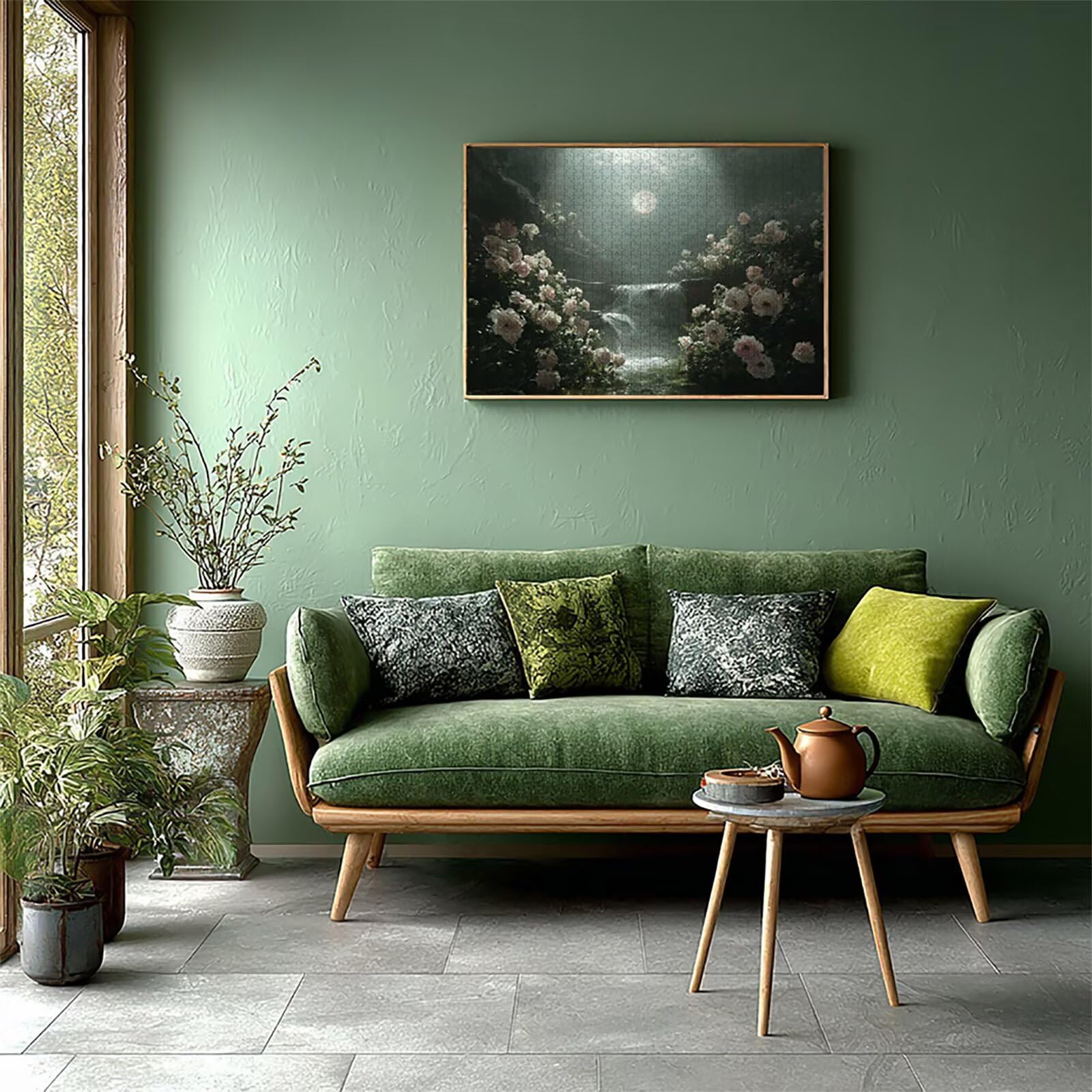 Różowe drewniane puzzle 3000 sztuk, puzzle księżycowe dla dorosłych z pudełkiem 122 x 81 cm, łamigłówki, dla mężczyzn kobiet nastolatek, kreatywne gry logiczne, dekoracja domu prezent, 0-2929