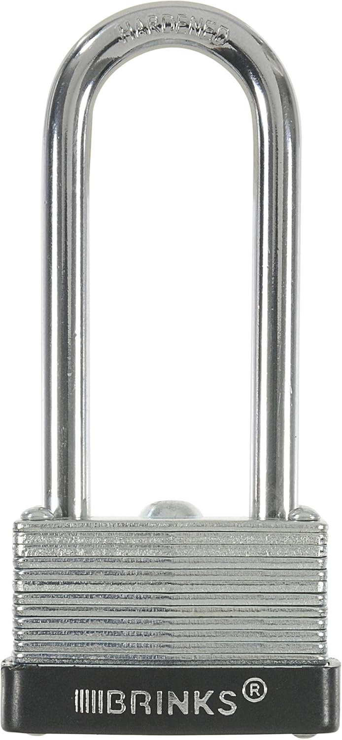 BRINKS 172-42011 Laminated Steel Padlock with 2-1/4" Shackle, 40mm