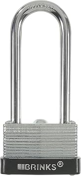 BRINKS 172-42011 Laminated Steel Padlock with 2-1/4" Shackle, 40mm
