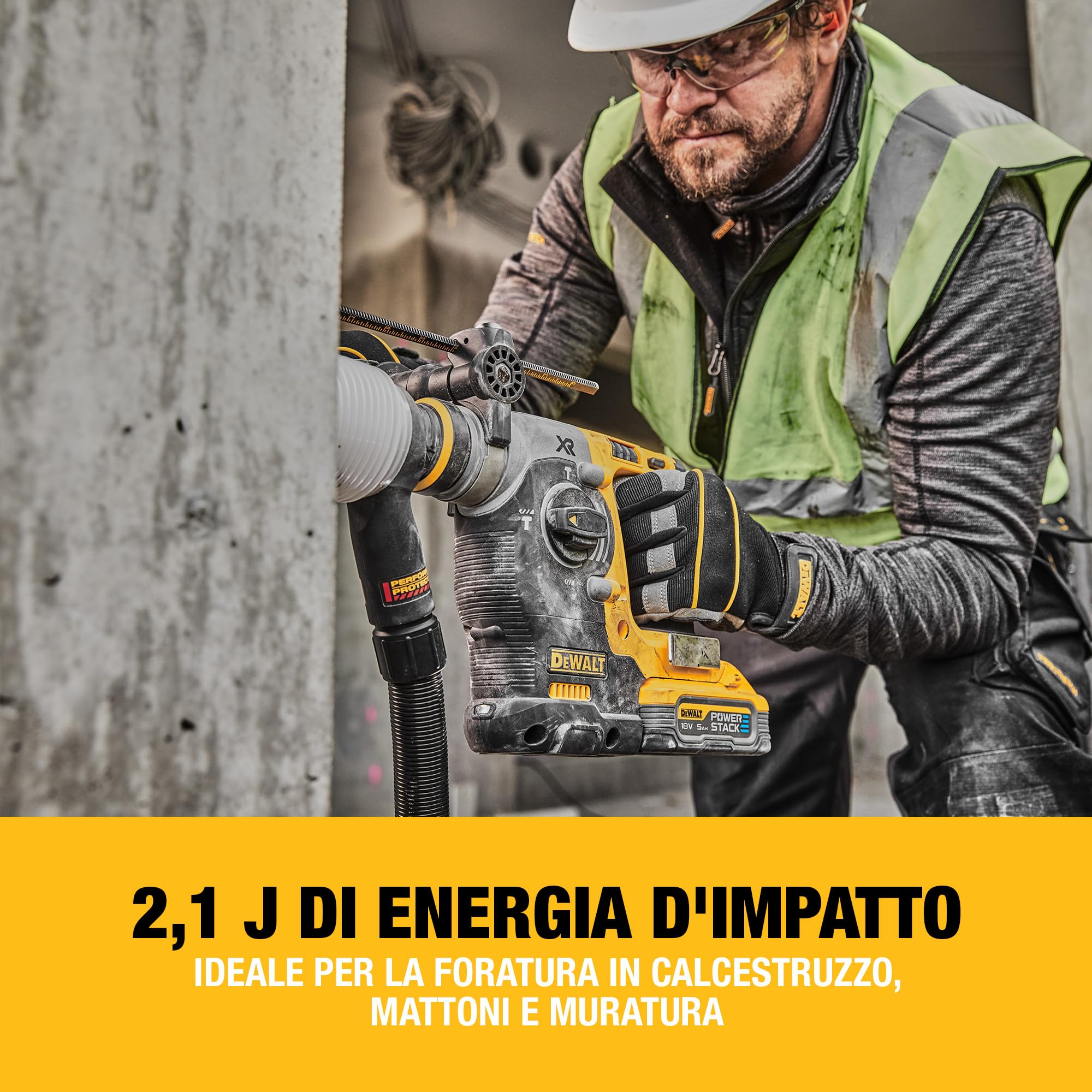 DEWALT 18V XR Martello Perforatore Brushless 24mm SDS-Plus, Unità Nuda, DCH273N-XJ
