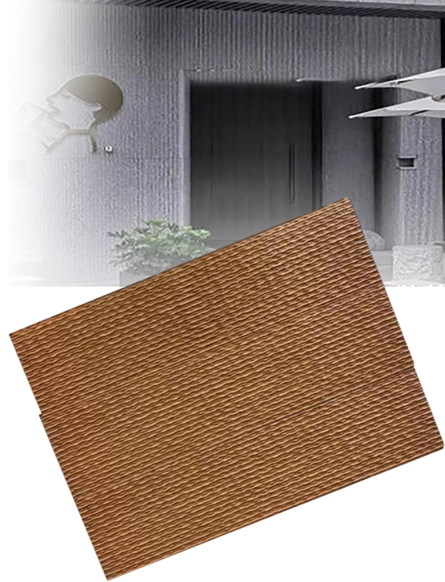 Pannello da parete in finta pietra, design leggero a tenda d'acqua, per la decorazione di casa e ufficio