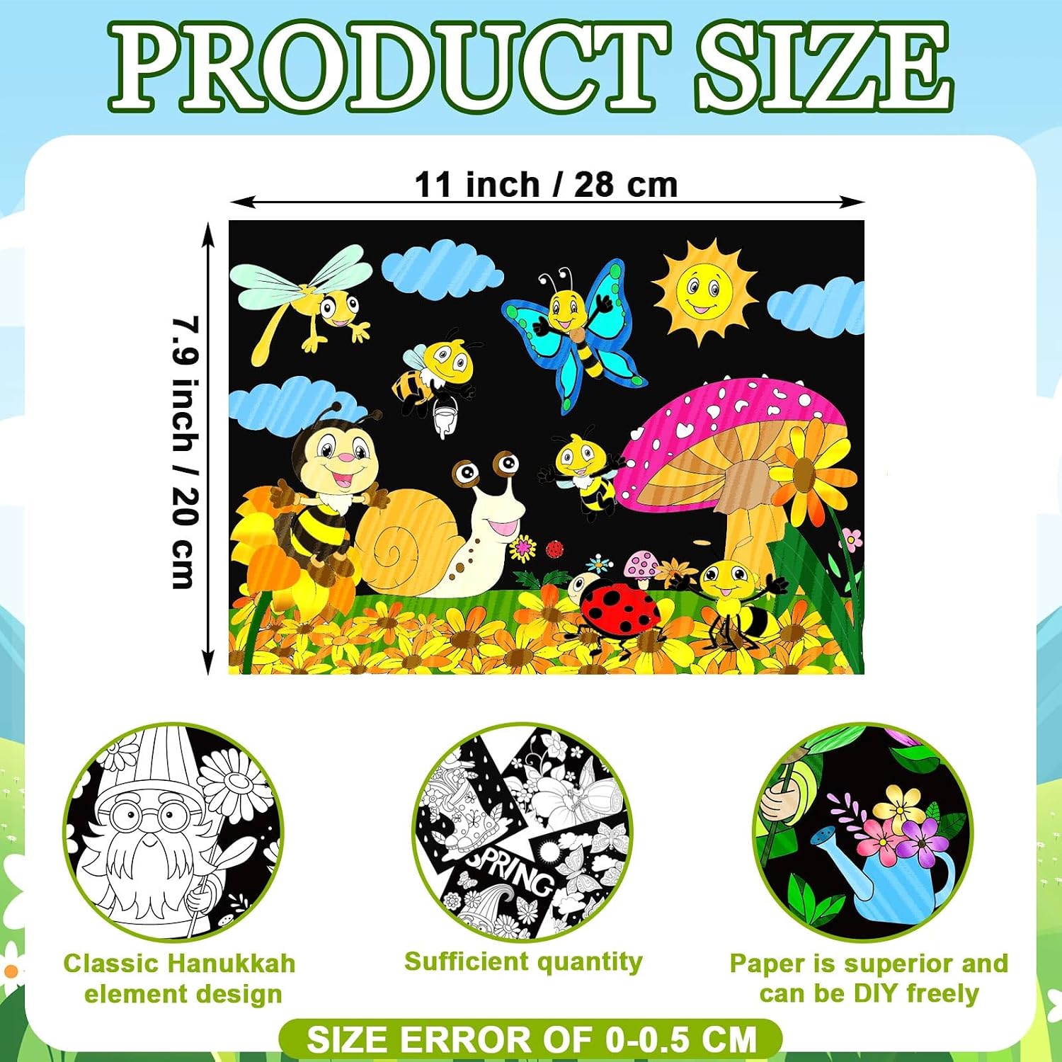 Zhanmai 30 Pcs Spring Coloring Posters Color Your Own Funny Spring ...