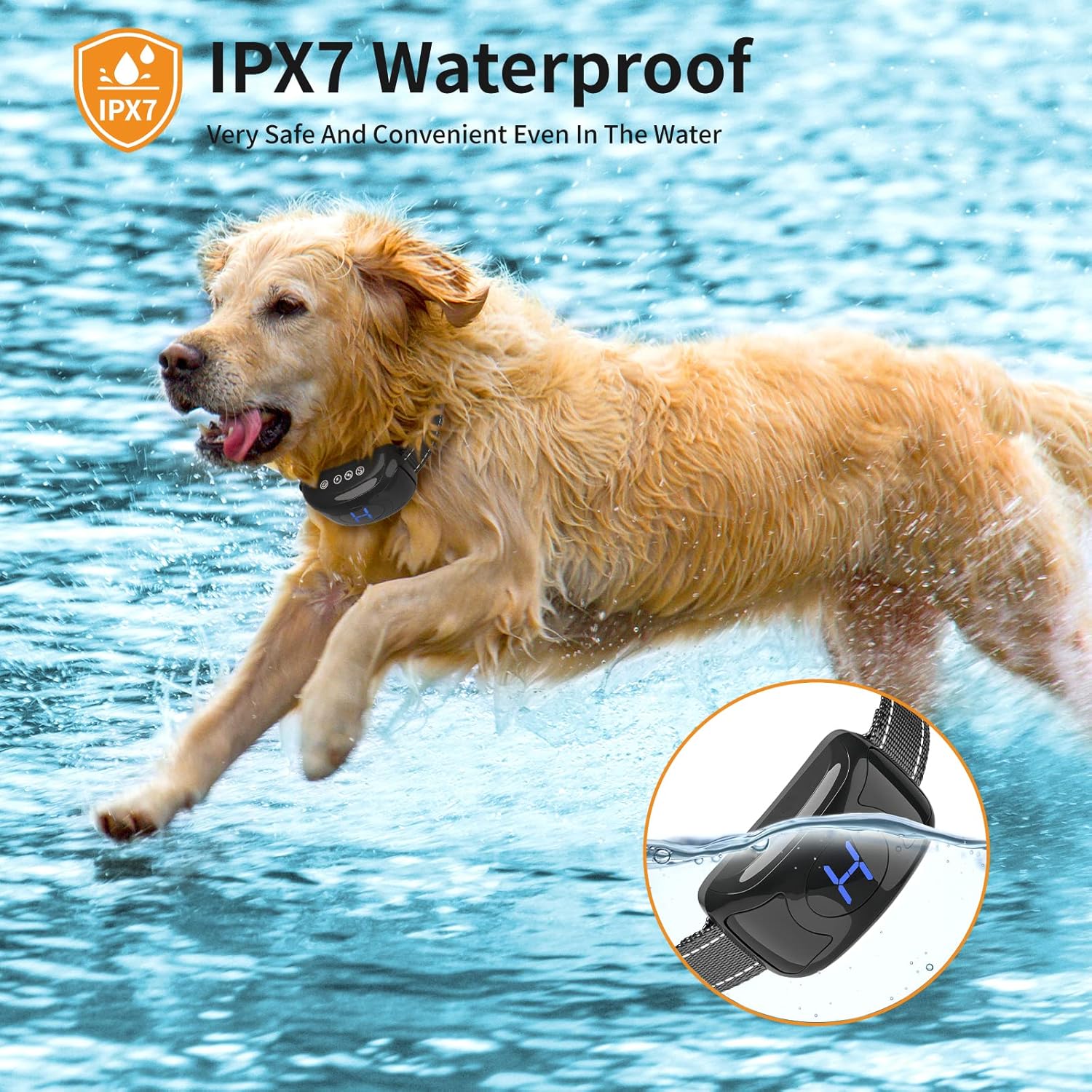 2 Pack No Shock Vibration Bark Collar for Large & Medium Dogs - Safe & Humane Dog Bark Collar with Beep & Vibration, 3 Adjustable Sensitivity Levels, 100% IPX7 Waterproof Black and Black