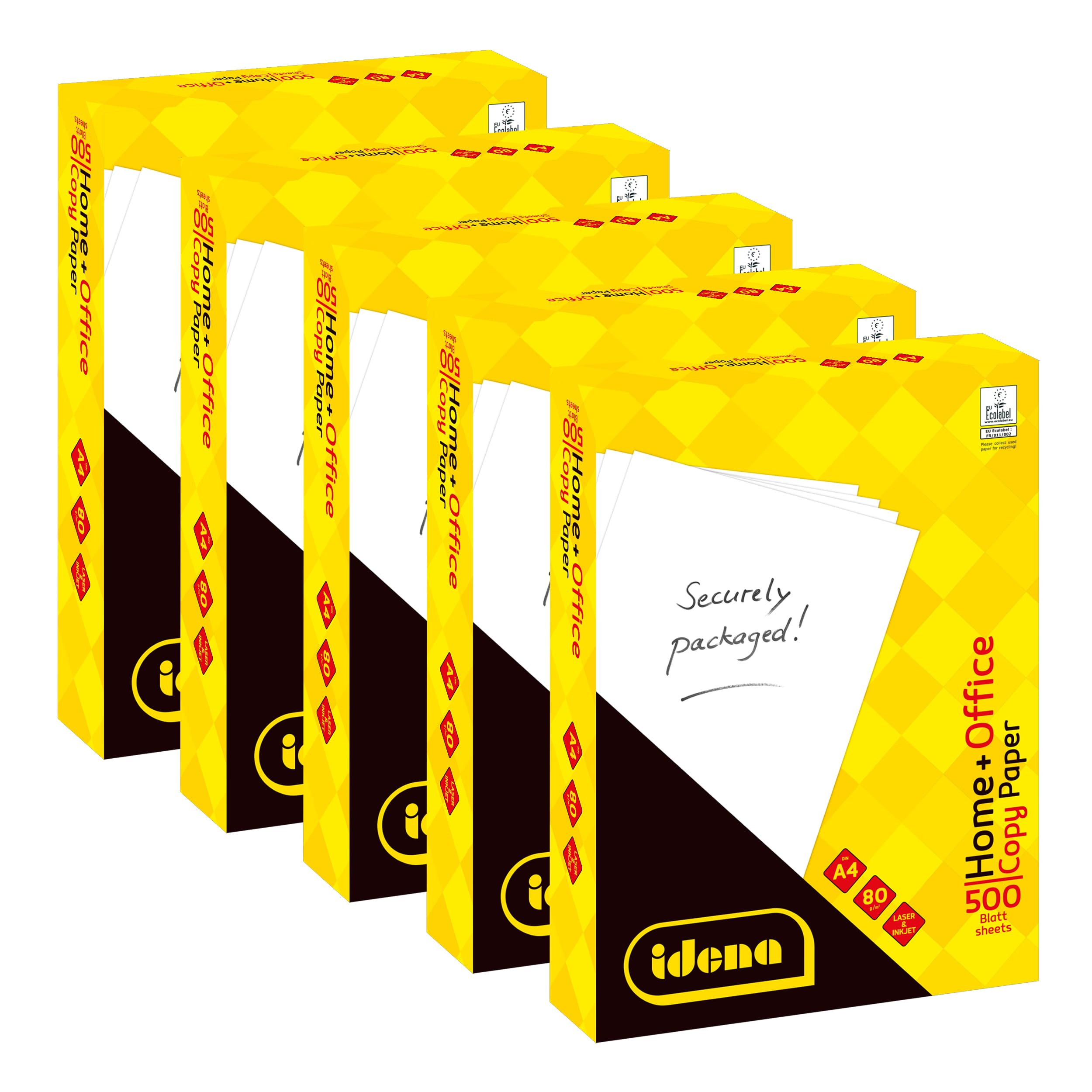 Idena 90950 Carta per fotocopie A4 5 confezioni da 500 fogli 80 g/m²