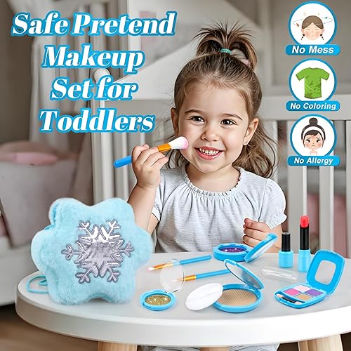 Miniatura 2 de Kit de maquillaje de simulación para niños pequeños de 3 a 5 años, juego de maquillaje para niñas de 3 a 4 a 6 años, juguetes de maquillaje falsos