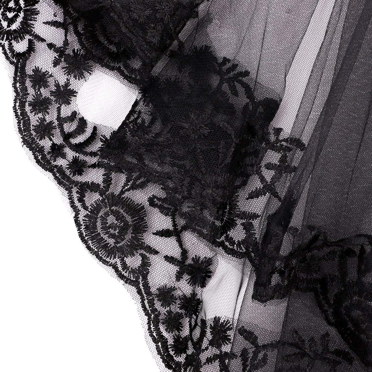 Dark in Love Dark in Love - Gothic bride black spider web Sluier - Zwar