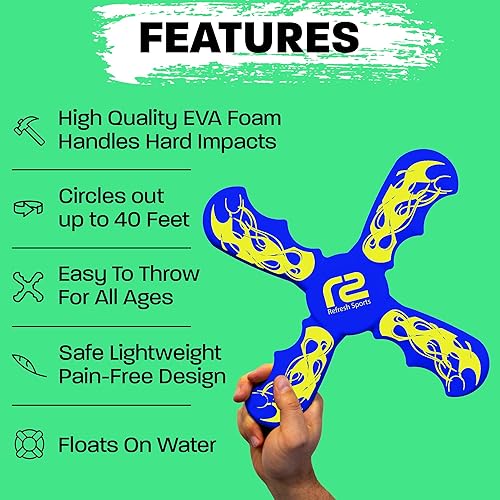 Miniatura 4 de Boomerang Kids Sports Games & Toys - Sports & Outdoors Toddler Sports, Little Kids Sports, Teen Sports Toys & Activities Throwing Machine Soft Toss