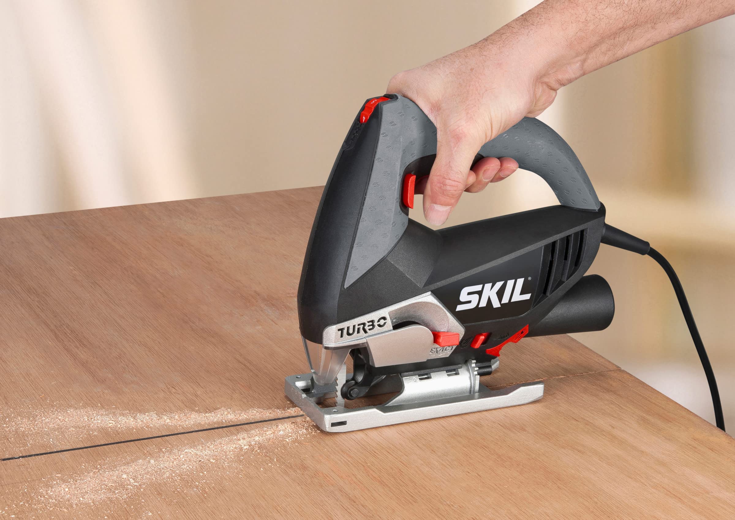 SKIL 4381 wyrzynarka AA (silnik 500 W, głębokość cięcia 75 mm, długość skoku 20 mm, ustawienie Turbo, przechowywanie kluczy) F0154381AA