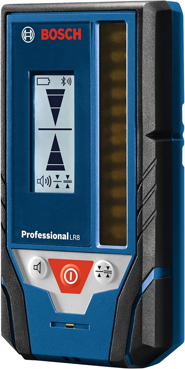 LR8 165 ft. Red and Green-Beam Line Laser Receiver, Includes Mounting Bracket, 2 AA Batteries, & Belt Pouch