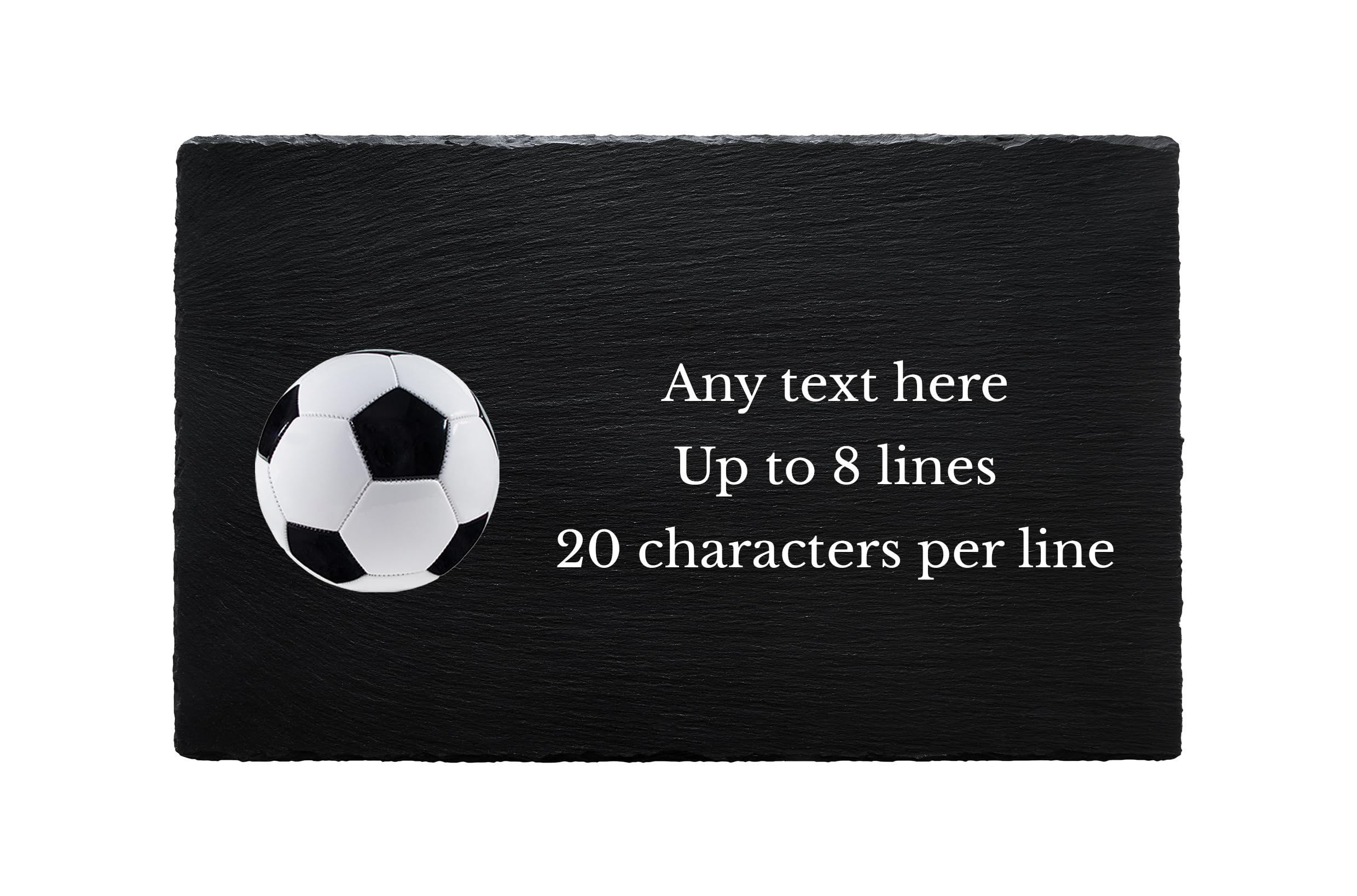 1stclassgifts Personalised Slate Memorial Grave Marker Grave Plaque Remembrance With Football Design (UV PRINTED)