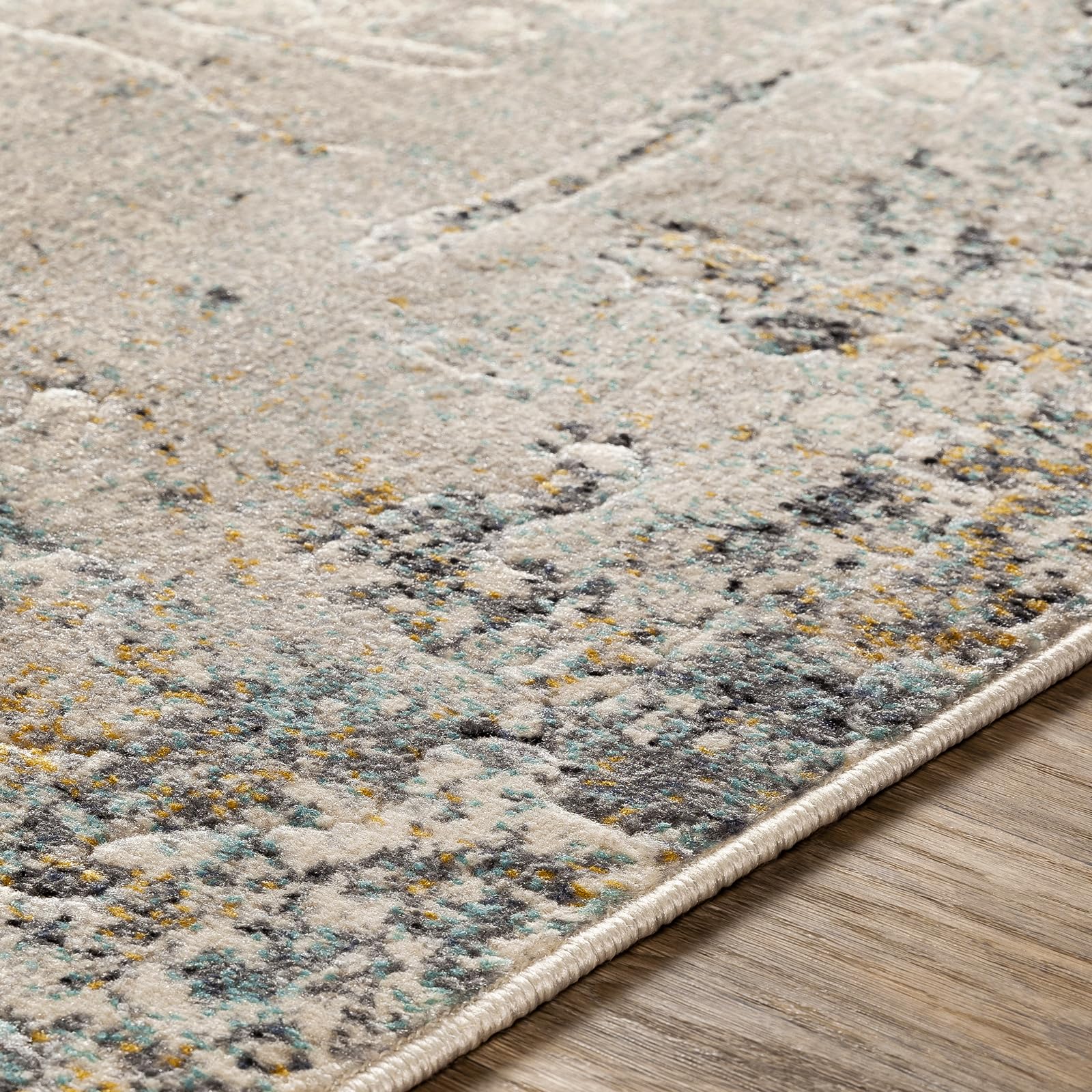 Livabliss Bellatrix Lublin Tapis 160x220 cm – Beige, Jaune, Poil Ras, Salon