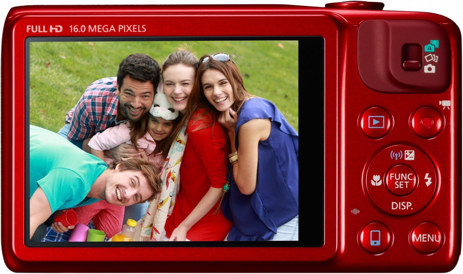Canon PowerShot SX600 HS 16MP Digital Camera - Wi-Fi Enabled (Red)