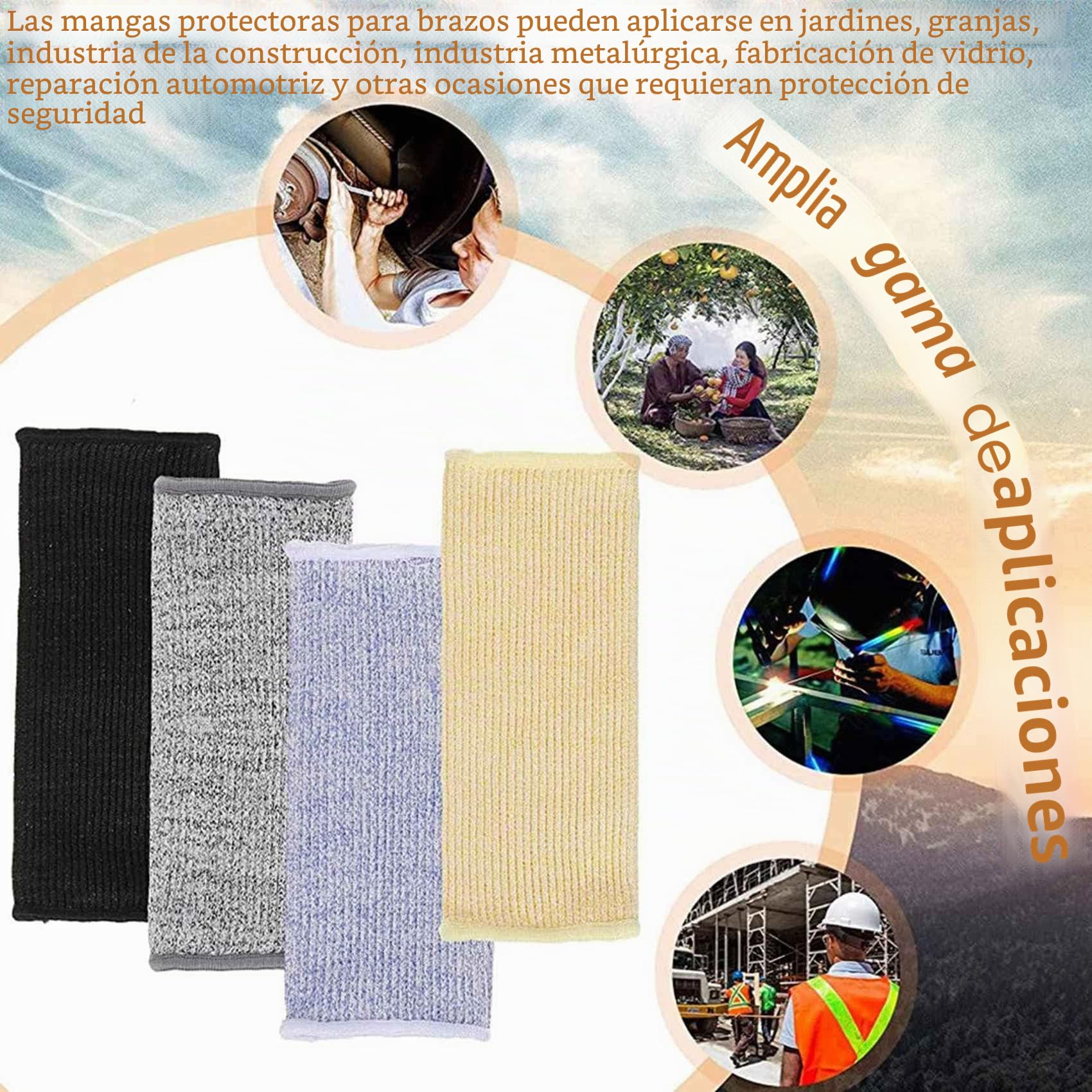 4 Pares Fundas Resistentes y Quemaduras Fundas Protectoras para Protectores de Antebrazo para Pieles Finas y Moretones