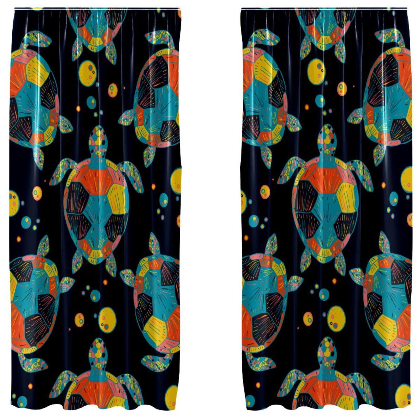 Rideaux occultants noirs 140x213 cm pour salon et chambre - Lot de 2