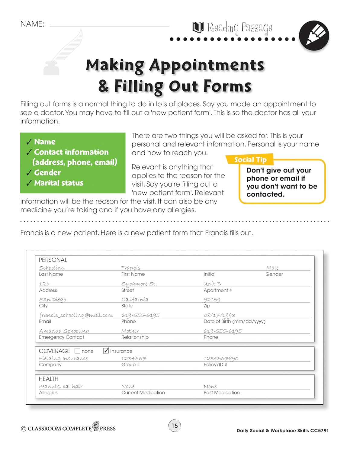 Daily Social & Workplace Skills Gr. 6-12 - Classroom Complete Press (Life Skills Series) - Image 4