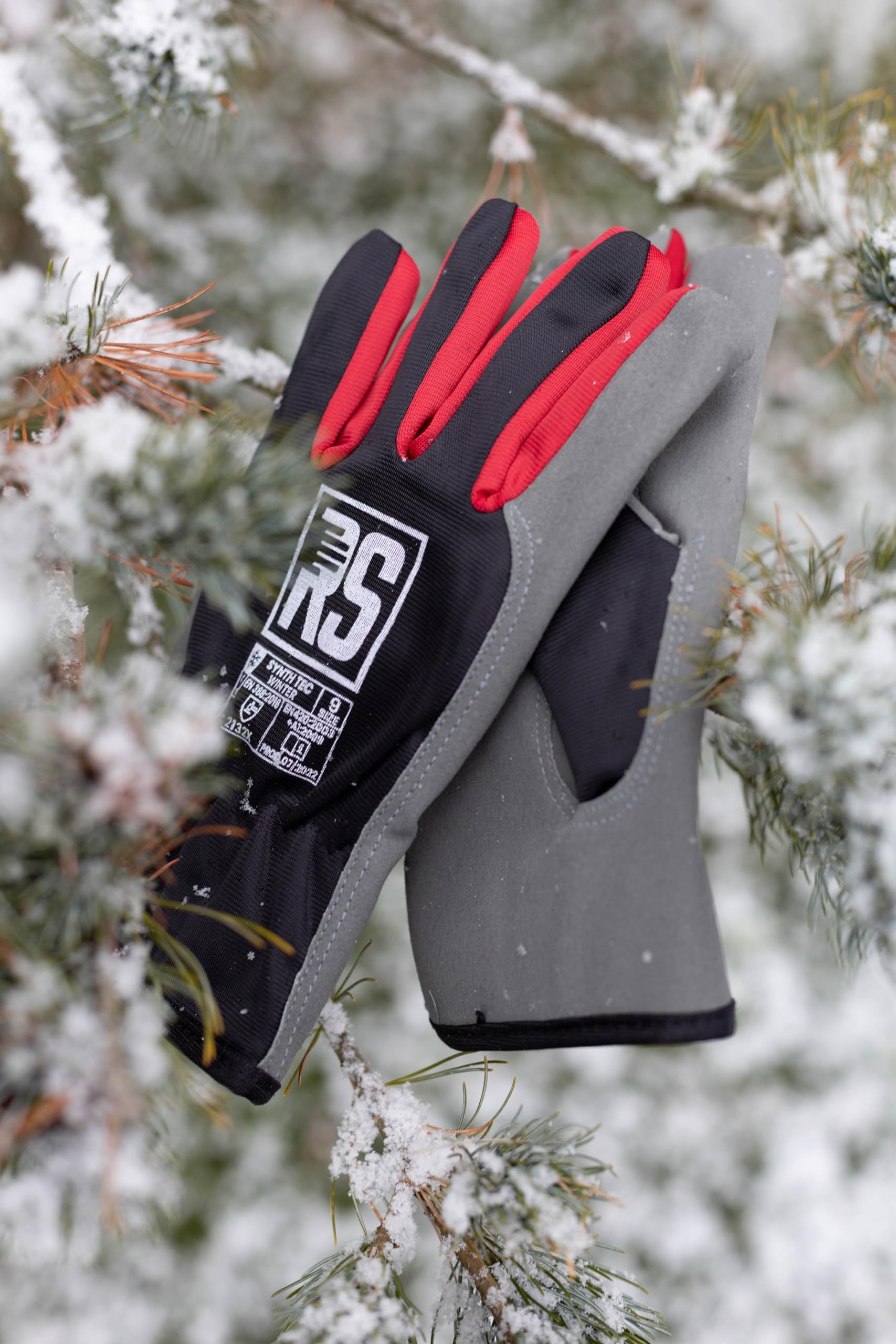 RS Synth TEC Gants d'hiver isolés en Cuir synthétique - Taille 11-12 Paires - Noir et Gris - Gants de Travail en Cuir - Prêts à l'emploi