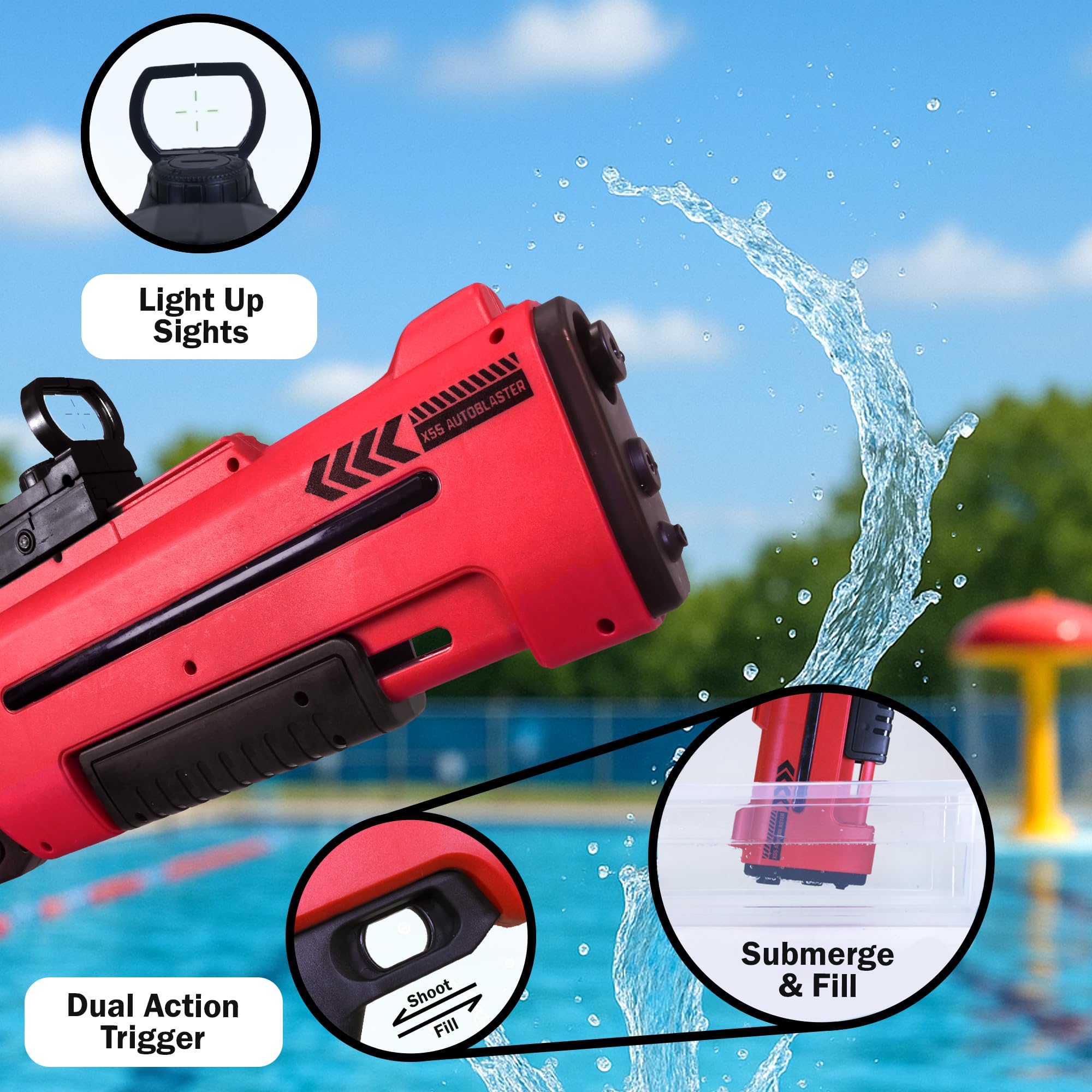 KandyToys Automatic Electric Water Gun, Multi-coloured - Image 4
