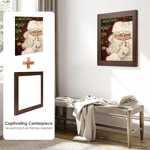 Miniatura 2 de Lienzo enmarcado para decoración navideña, póster de Navidad de invierno, impresiones en lienzo de obras de arte, arte de pared de Papá Noel para