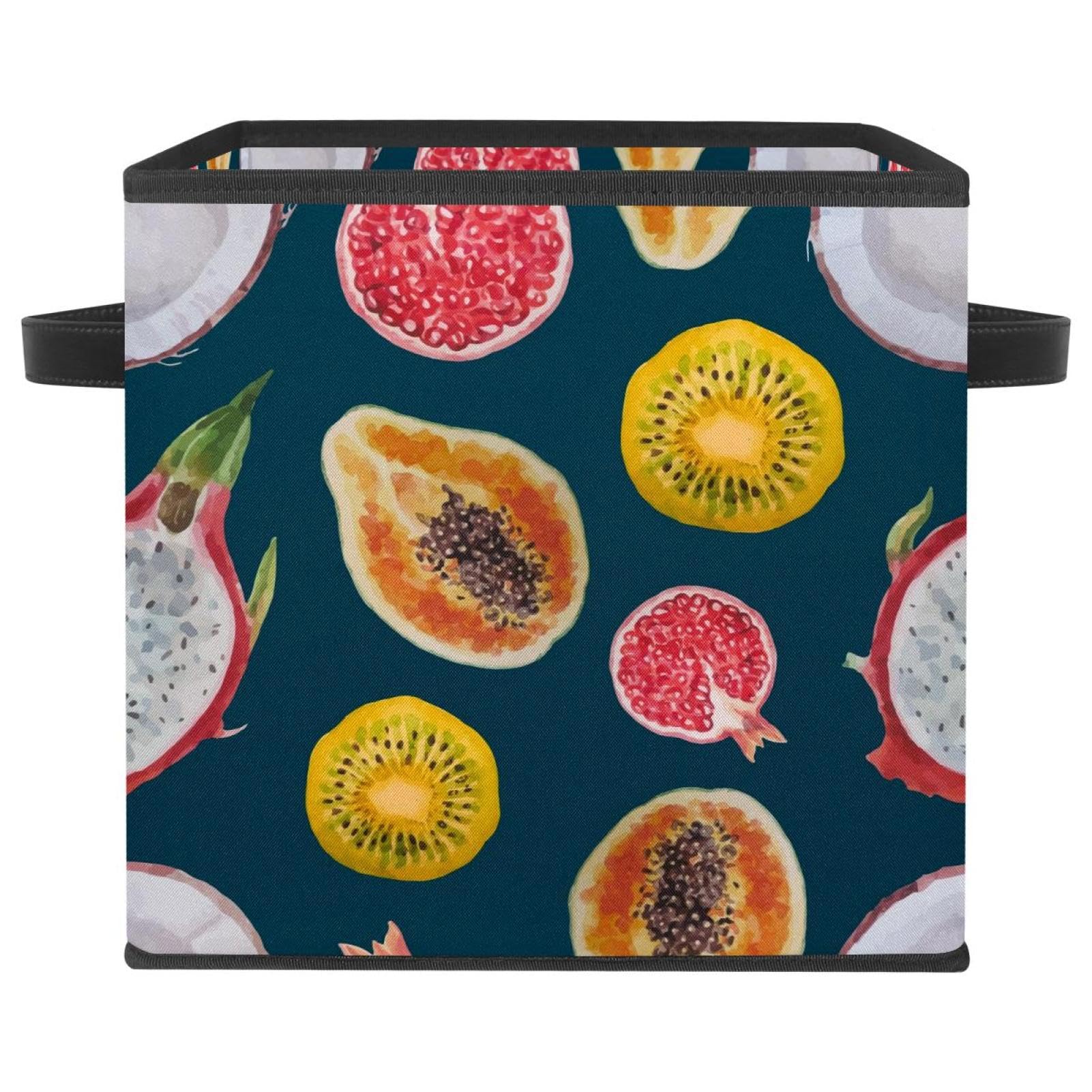 Boîte de rangement pour vêtements en tissu avec poignées anti-désordre