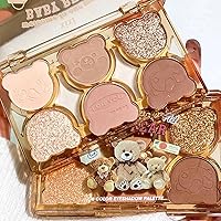 Vista 4 de Paleta de sombras de ojos de 6 colores mate y brillante, sombras de ojos mezclables y duraderas Sombra de ojos mezclable y construible Maquillaje