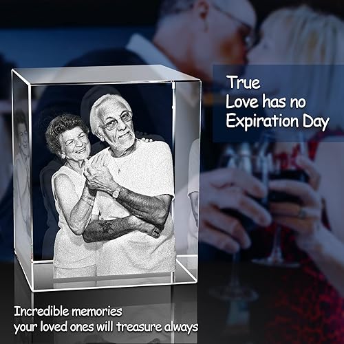 Miniatura 7 de Foto de Cristal 3D, Regalo Personalizado de Navidad, Regalos de Imagen Personalizada con Tu Propia Foto para Navidad, Día del Padre, Cumpleaños,