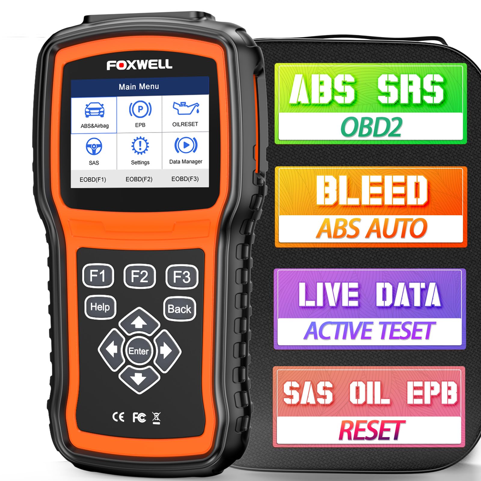 FOXWELL NT630 Plus OBD2 Scanner with ABS and SRS