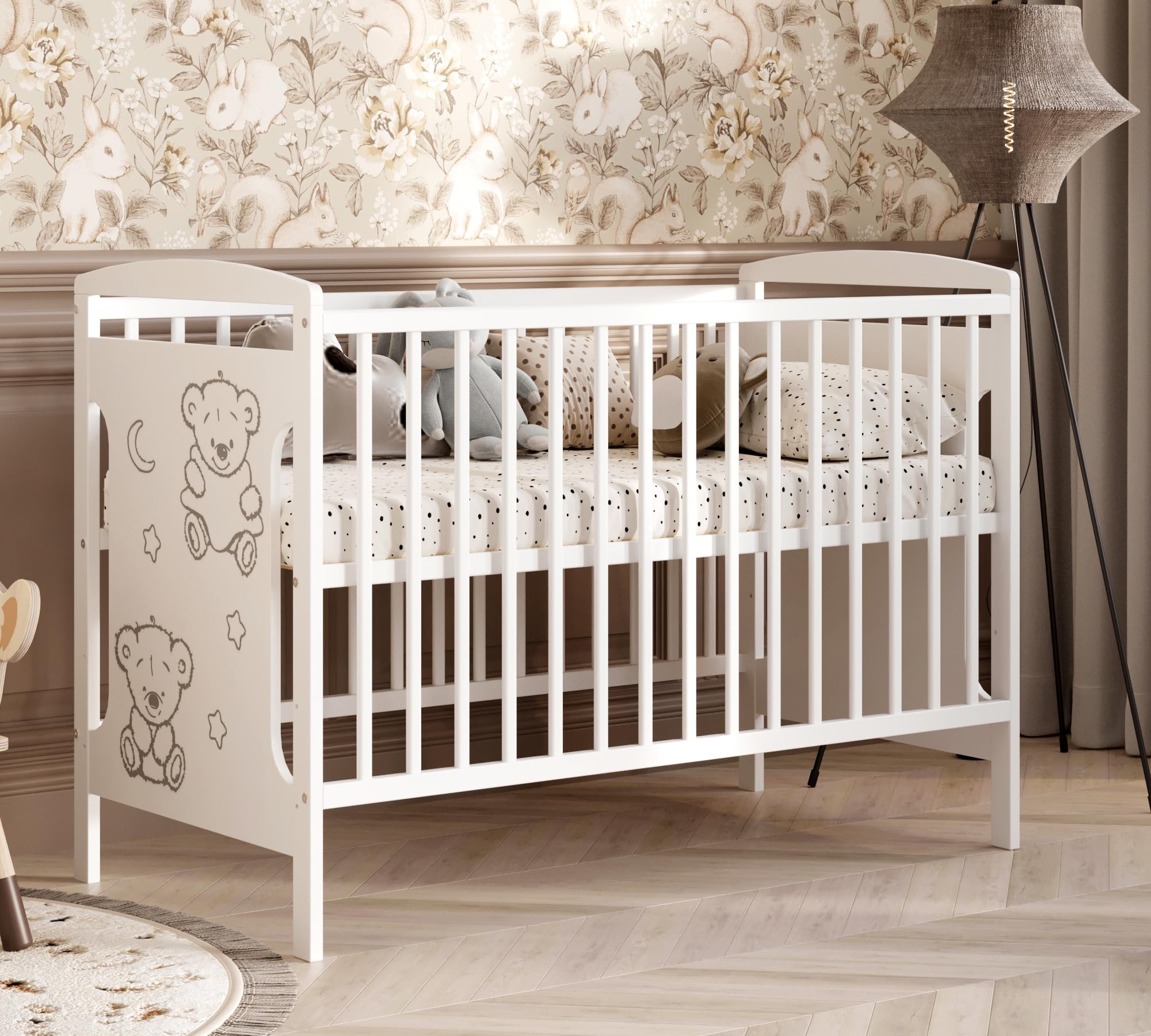 Generico Lettino Ted 60x120cm con Materasso 120x60x6 cm