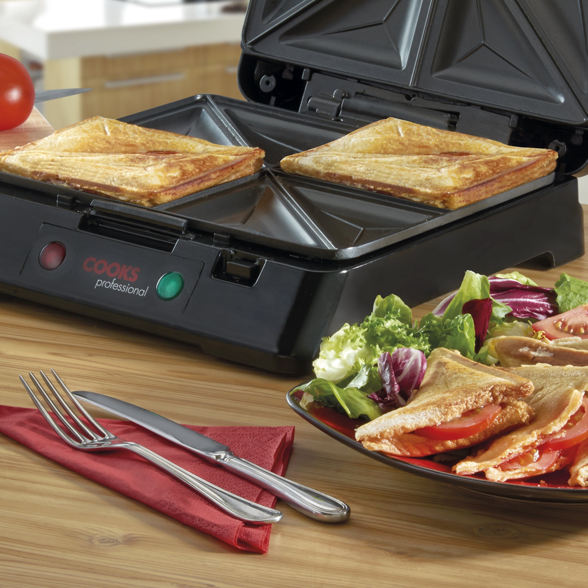 Cooks Professional Electric Sandwich Toaster Machine And Grill