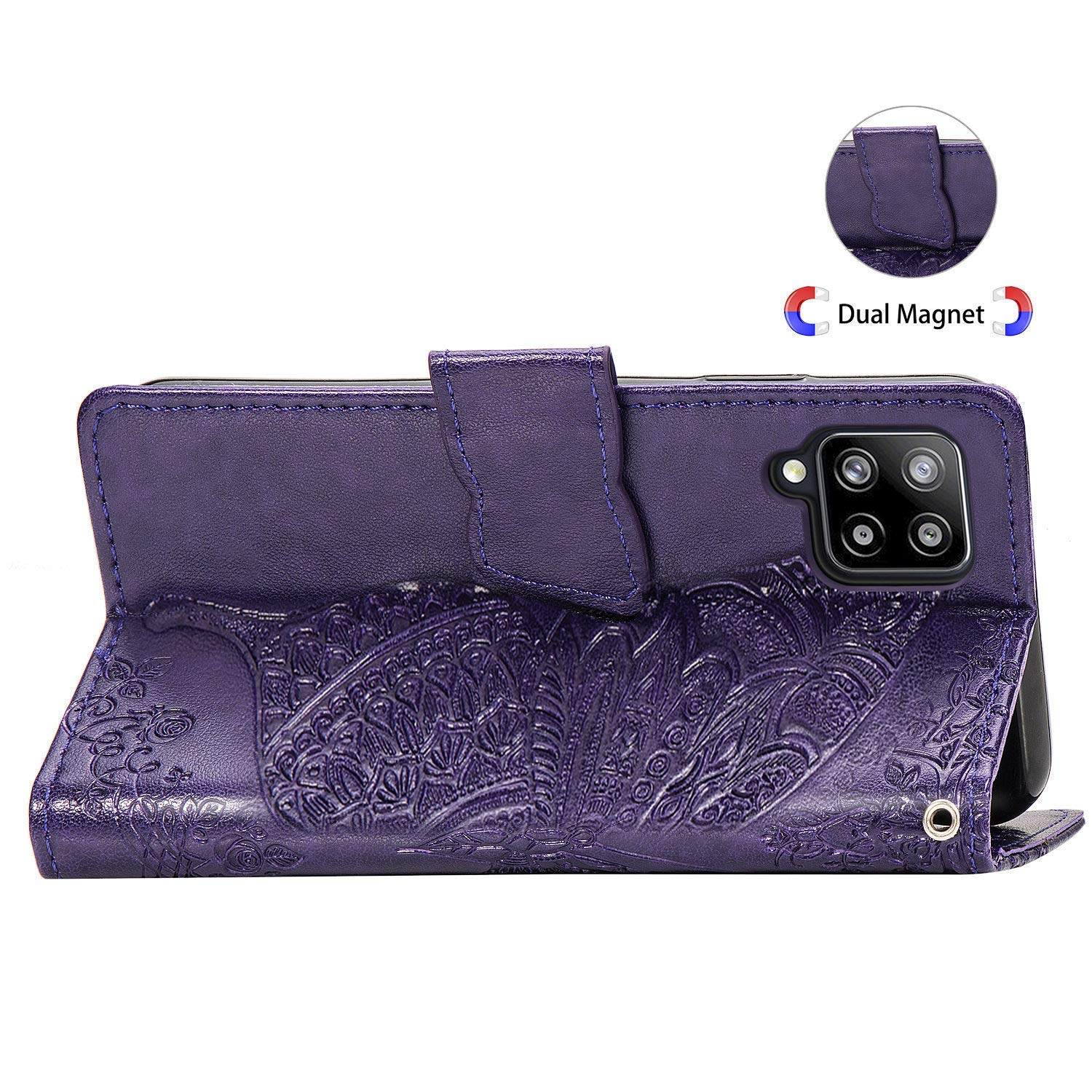 LEMAXELERS Custodia Portafoglio Per Xiaomi Mi 10T Lite - Fiori E Anime, PU Pelle, Antiurto Con Supporto - 3