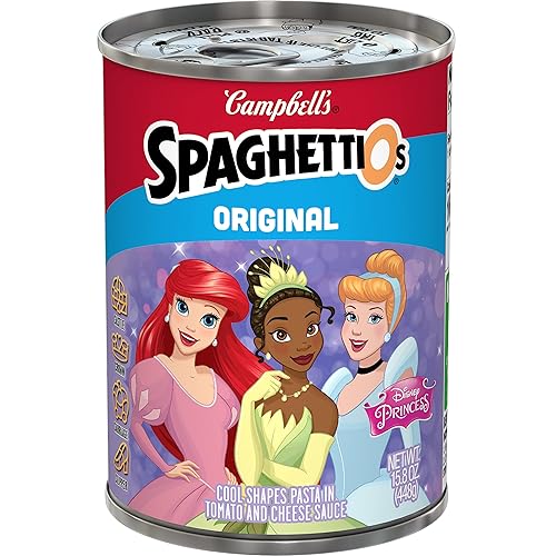 Vista 12 de SpaghettiOs Pasta enlatada con albóndigas, refrigerio saludable para niños y adultos, lata de 15.6 onzas (paquete de 24)
