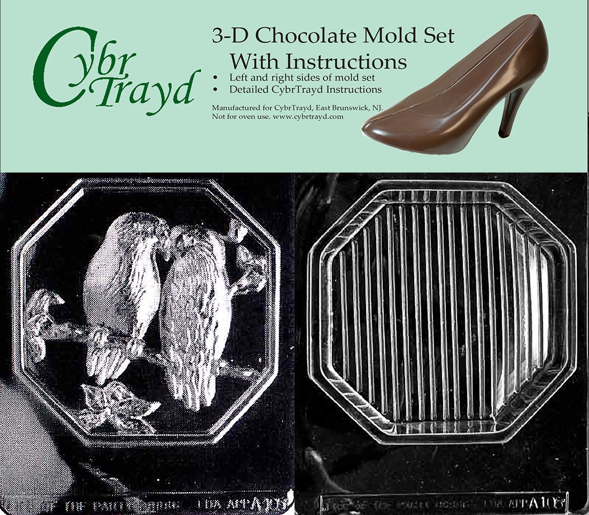 Cybrtrayd A105AB Moule à bonbons avec 2 moules et instructions exclusives pour le moulage du chocolat 3D avec copyright
