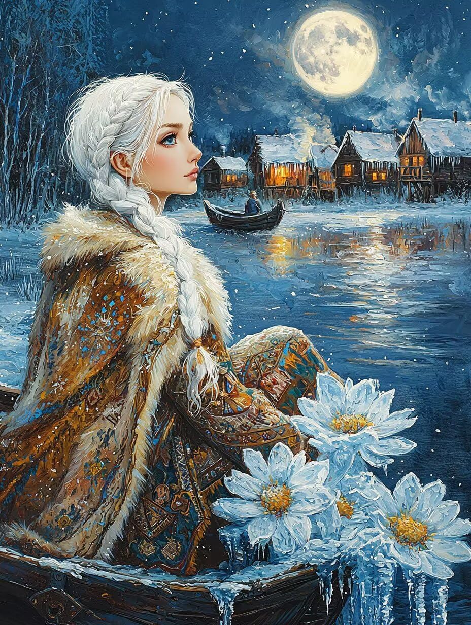 WEISHIWE Femme de vue nocturne Peinture Numero Adulte Kits, 60x80cm m-1051