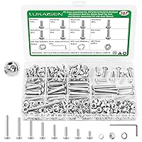 Vista 27 de Surtido de 1500 piezas de tornillos, tuercas y arandelas, kit de pernos y tuercas métricos M2 M3 M4 M5 M6 con cabeza hexagonal de casquillo, acero