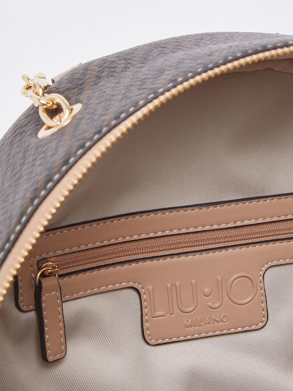 Liu Jo Zaino Donna Ematite M AA6111 E1118, Testa di Moro, Similpelle, 24x31x15 cm, con Tasca Esterna e Interna, Spallacci Regolabili