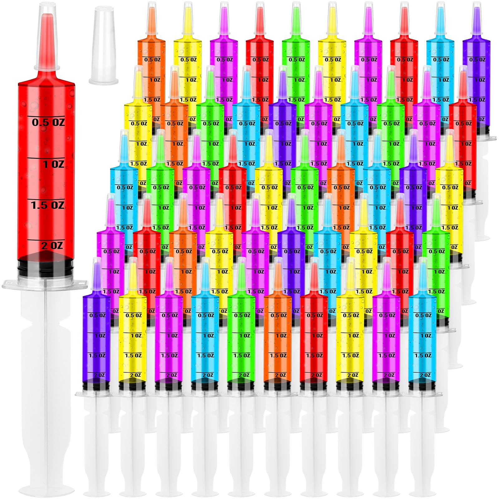 Bulk 100 Pack 20ml Plastic Large Syringes with Tip Cap — Amazon image 10