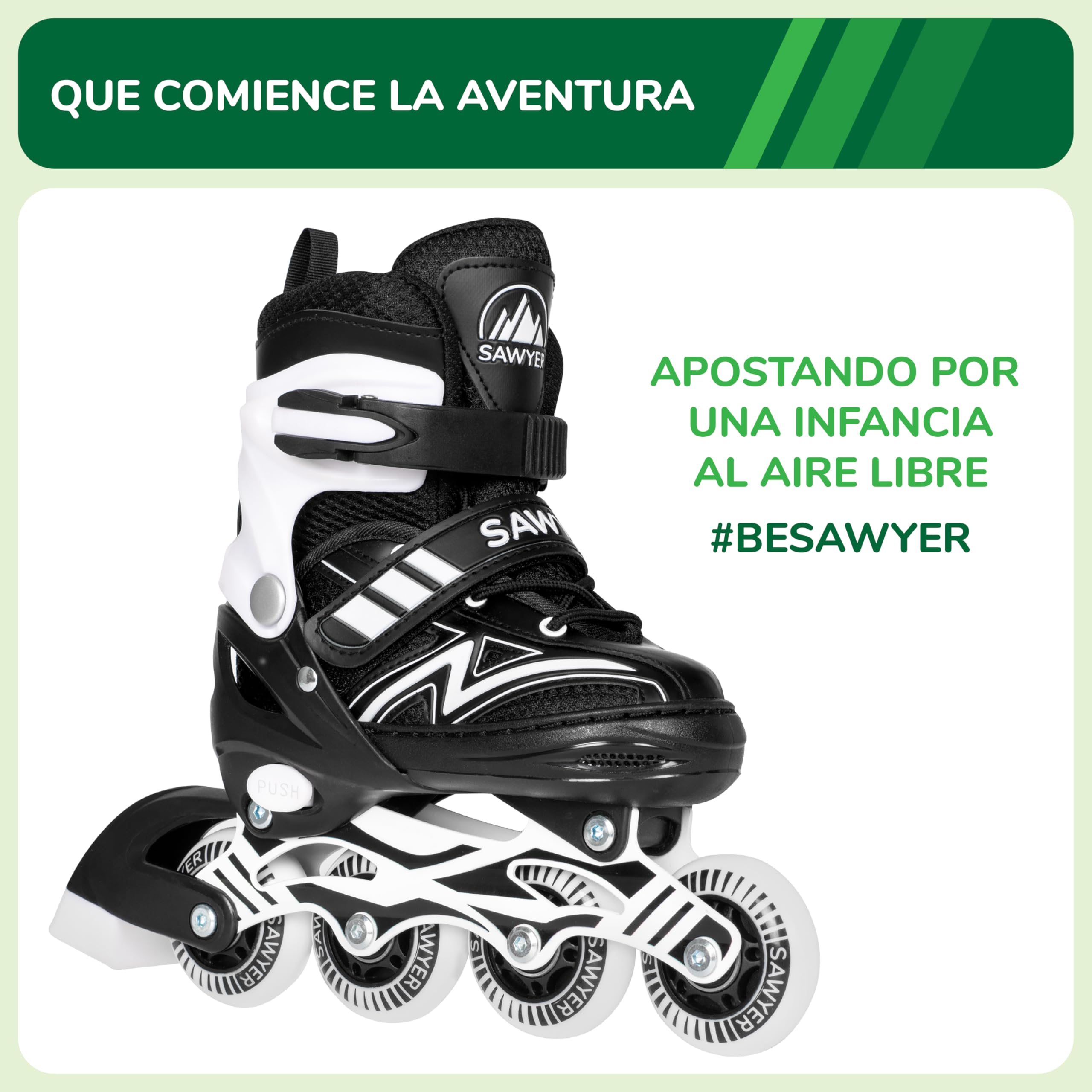 Patines en Línea Ajustables Tallas 27 a 38