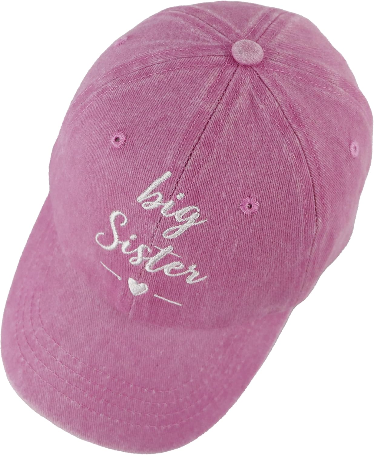 Big Sister Hat for Girls Ages 3-10, Gifts for New Sis, Cute Adjustable Embroidery Cotton Toddler Kids Child Baseball Cap - Image 4