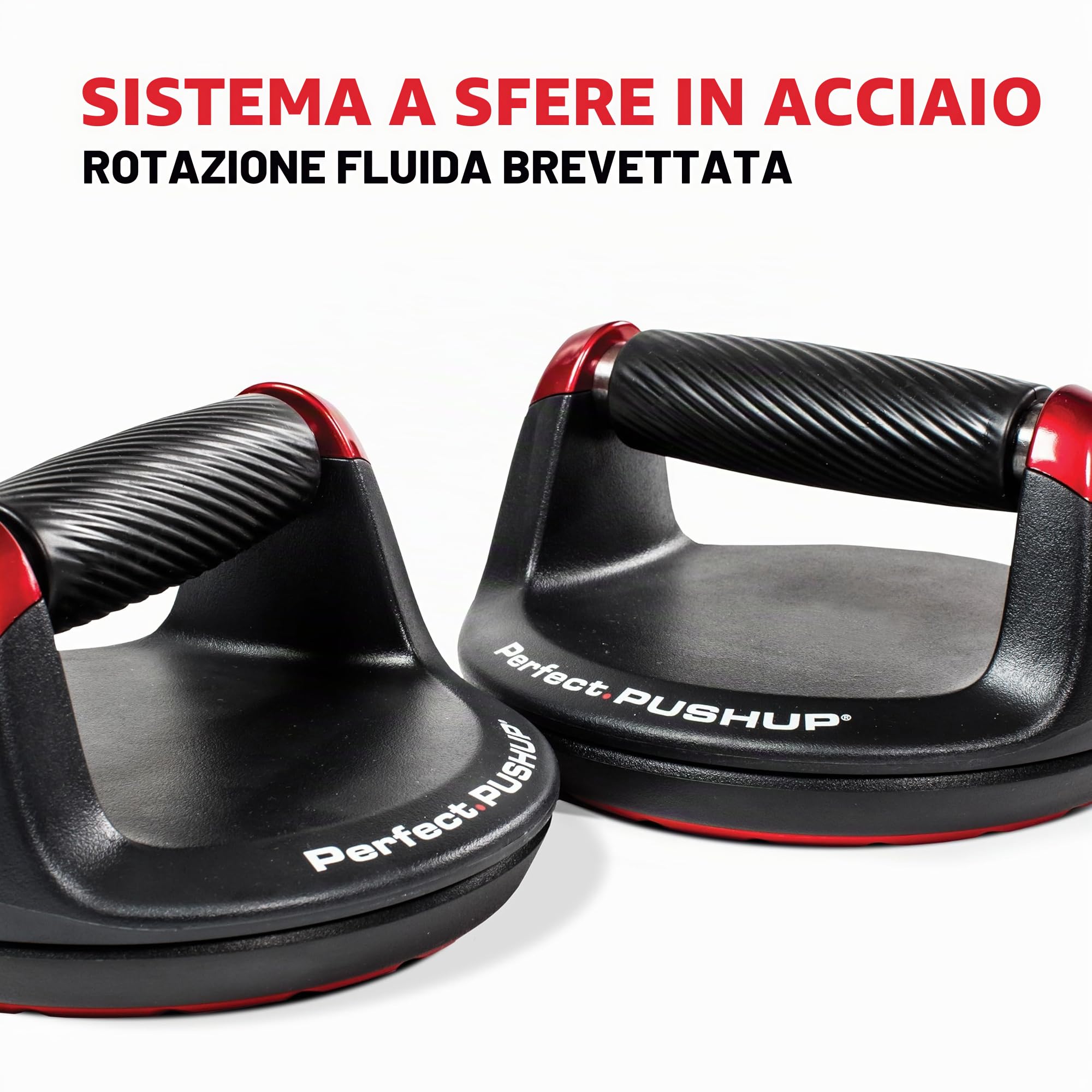 Perfect Fitness Perfect Pushup V2 - Maniglie per flessioni, attrezzatura per il fitness per palestra domestica, colore nero, confezione da 2
