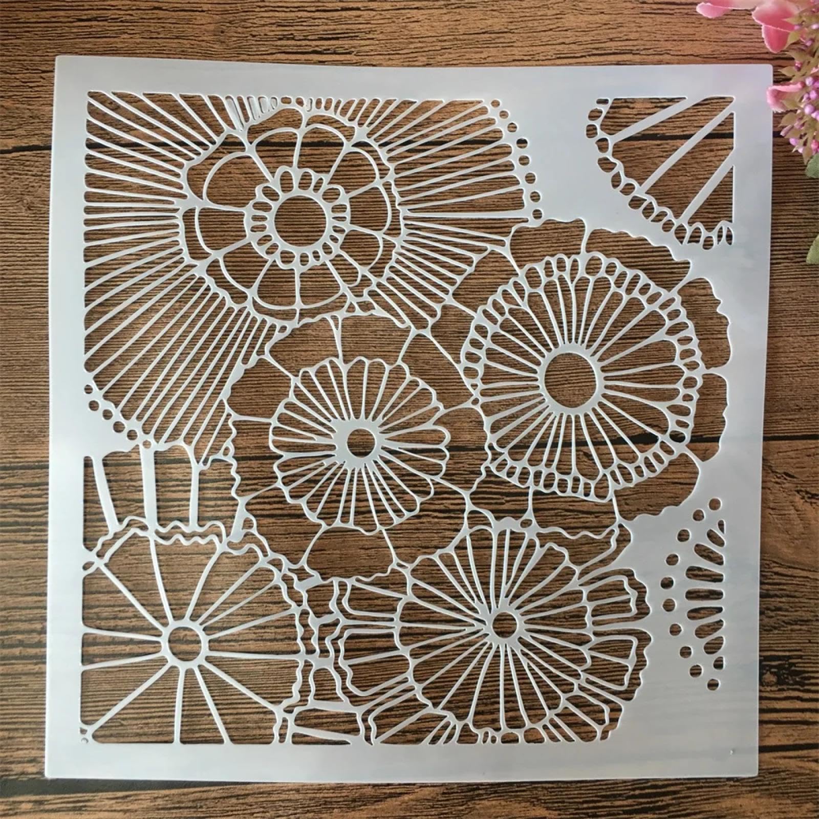 Pochoir de peinture réutilisable 20x20 cm motif coquillage Style I