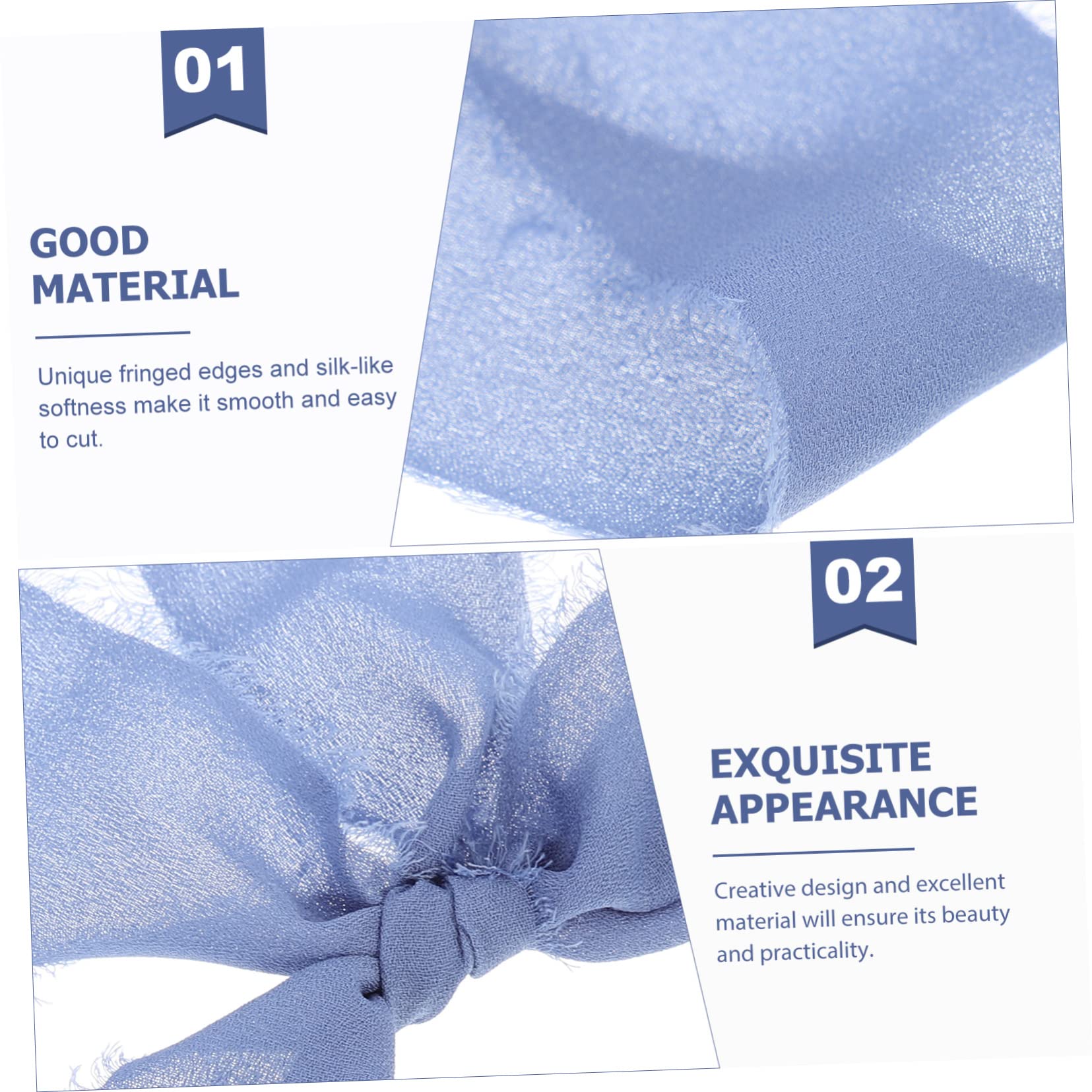 Ciieeo 5 Sets Chiffon-hochzeitsbänder Mit Fransen Für Blumensträuße Zum Basteln Von Geschenkverpackungen 3 Stück * 5